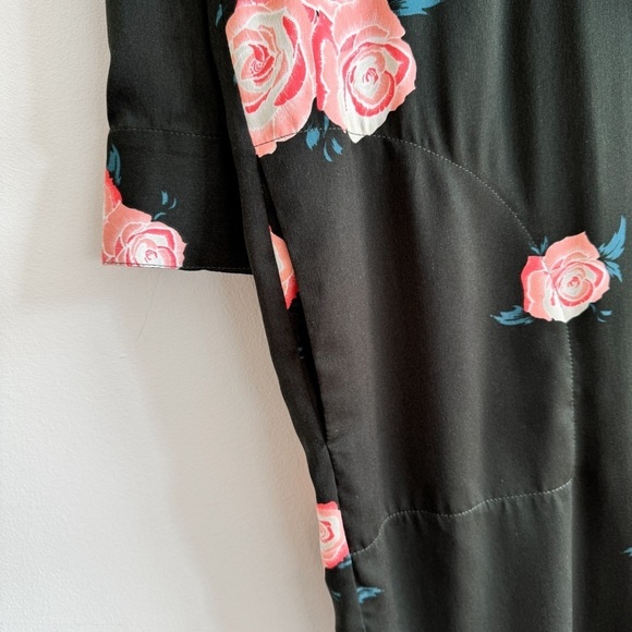 ONE TEASPOON • Quartermaster Kimono Shirtdress in Khaki Floral - Picture 6 of 16